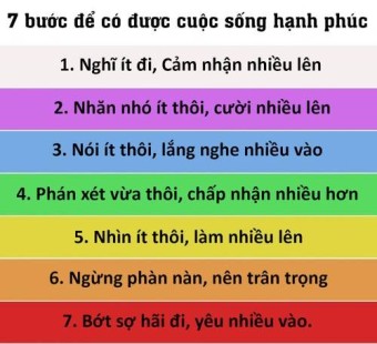 7 bước để có cuộc sống hạnh phúc